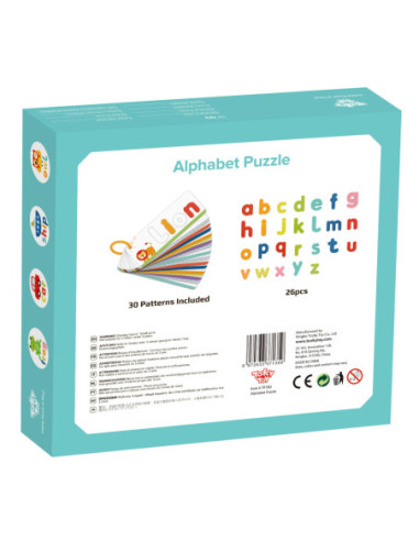TOOKY TOY Puzzle Alfabet Nauka Literek Słów Zwierzątka 57 el.