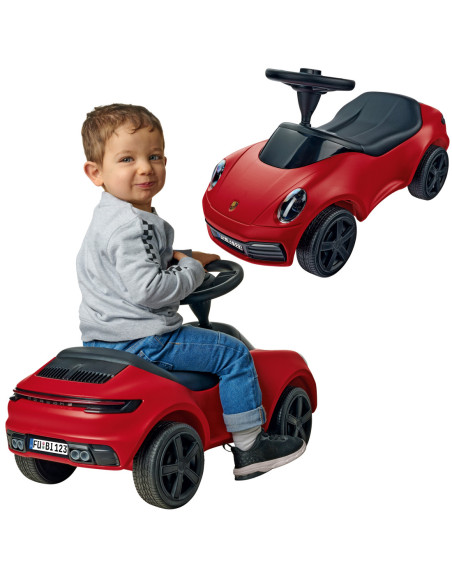 BIG Czerwony Jeździk Porsche 911 Klakson Ciche Koła