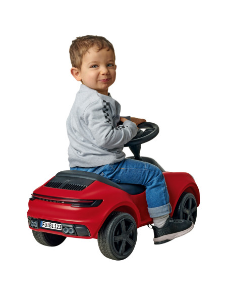 BIG Czerwony Jeździk Porsche 911 Klakson Ciche Koła