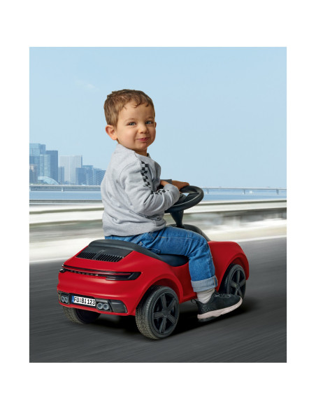 BIG Czerwony Jeździk Porsche 911 Klakson Ciche Koła