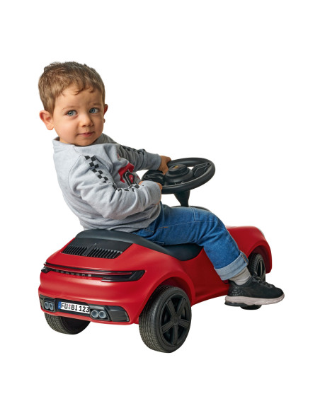 BIG Czerwony Jeździk Porsche 911 Klakson Ciche Koła