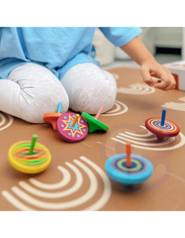 VIGA Kolorowy Bączek drewniany 1szt