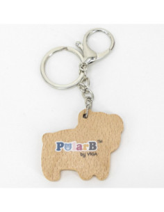 Viga PolarB Drewniany Breloczek Biały Miś Brelok 2