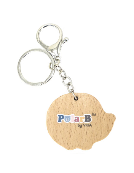 Viga PolarB Drewniany Breloczek Biały Miś Brelok