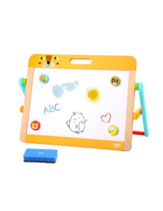 TOOKY TOY Educational 2-in-1 Magnetic Chalk Board for Children Magnets Sponge 6 pcs.