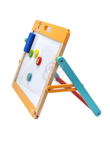 TOOKY TOY Tablica Edukacyjna 2w1 Magnetyczna Kredowa dla Dzieci Magnesy Gąbka 6 el.