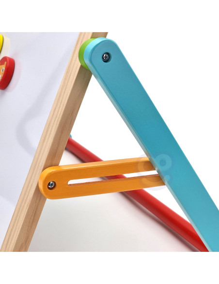 TOOKY TOY Tablica Edukacyjna 2w1 Magnetyczna Kredowa dla Dzieci Magnesy Gąbka 6 el.