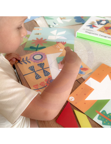 TOOKY TOY Puzzle Tangram Układanka dla Dzieci Nauka Kształtów Figury Kształty 18el.