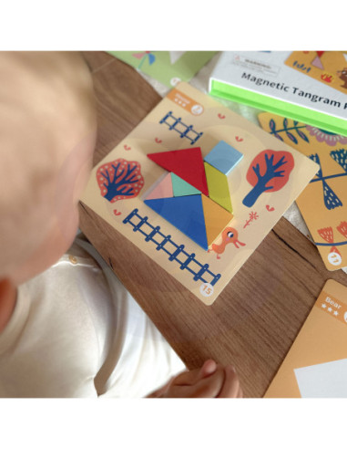 TOOKY TOY Puzzle Tangram Układanka dla Dzieci Nauka Kształtów Figury Kształty 18el.