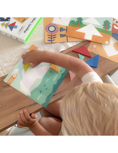 TOOKY TOY Puzzle Tangram Układanka dla Dzieci Nauka Kształtów Figury Kształty 18el.