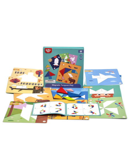 TOOKY TOY Puzzle Tangram Układanka dla Dzieci Nauka Kształtów Figury Kształty 18el.