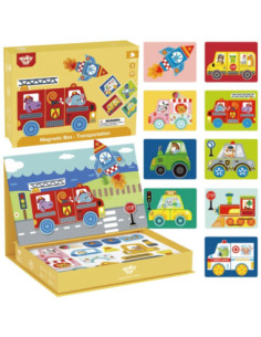 TOOKY TOY Układanka Edukacyjna Magnetyczne Pudełko dla Dzieci 80 el.