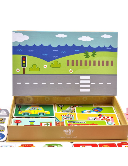 TOOKY TOY Układanka Edukacyjna Magnetyczne Pudełko dla Dzieci 80 el.