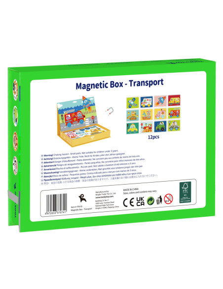 TOOKY TOY Układanka Edukacyjna Magnetyczne Pudełko dla Dzieci 80 el.
