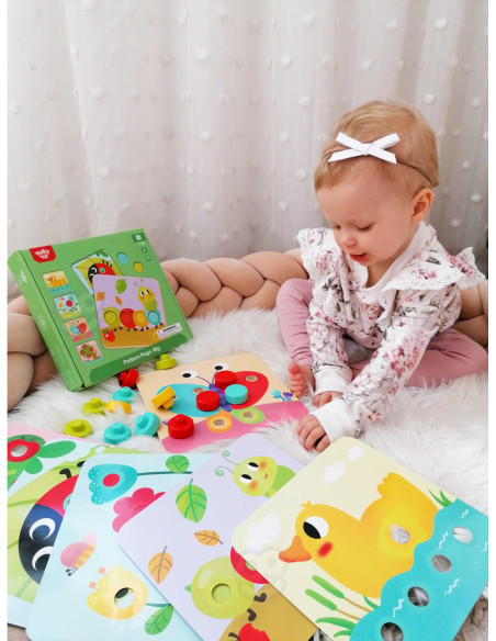 TOOKY TOY Układanka Klocki dla Dzieci Zwierzęta Dopasuj Nauka Kształtów Kolorów + Plansze