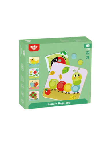 TOOKY TOY Układanka Klocki dla Dzieci Zwierzęta Dopasuj Nauka Kształtów Kolorów + Plansze