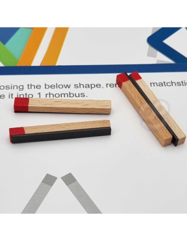 Tooky Toy Drewniana Układanka Gra Logiczna Łamigłówki Zapałki Magnetyczne dla Dzieci 58 el.