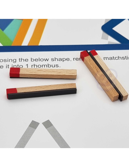 Tooky Toy Drewniana Układanka Gra Logiczna Łamigłówki Zapałki Magnetyczne dla Dzieci 58 el.