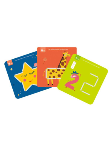 Tooky Toy Drewniana Układanka Gra Logiczna Łamigłówki Zapałki Magnetyczne dla Dzieci 58 el.