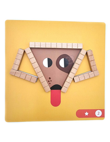 Tooky Toy Układanka Gra Logiczna Łamigłówki Klocki Magnetyczne dla Dzieci 49 el.