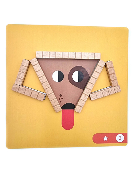 Tooky Toy Układanka Gra Logiczna Łamigłówki Klocki Magnetyczne dla Dzieci 49 el.