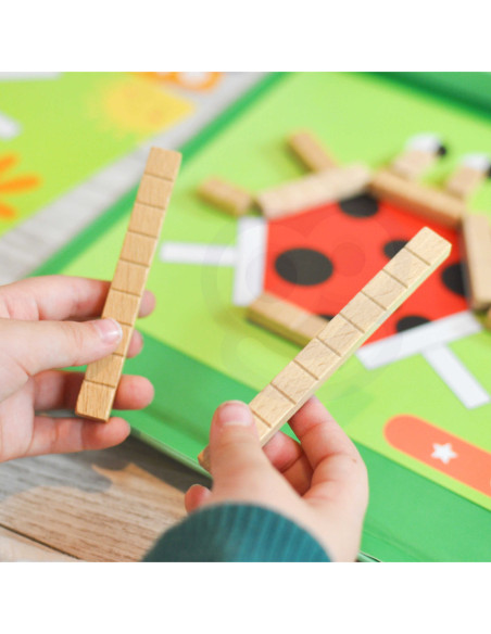 Tooky Toy Układanka Gra Logiczna Łamigłówki Klocki Magnetyczne dla Dzieci 49 el.