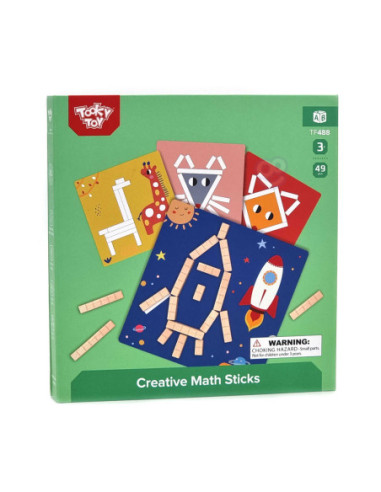 Tooky Toy Układanka Gra Logiczna Łamigłówki Klocki Magnetyczne dla Dzieci 49 el.