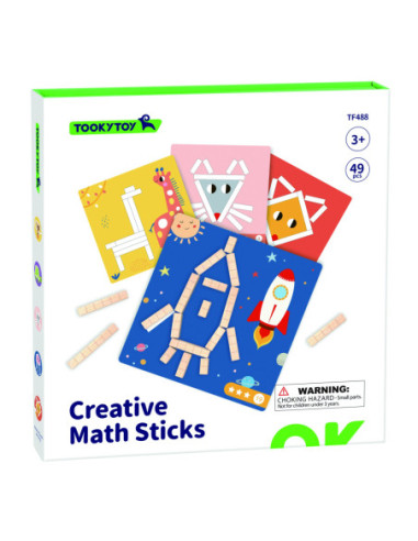 Tooky Toy Układanka Gra Logiczna Łamigłówki Klocki Magnetyczne dla Dzieci 49 el.