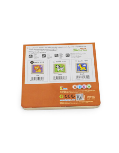 VIGA Poręczne Drewniane Puzzle Lew