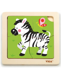 VIGA Handy Wooden Zebra Puzzle