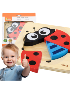 VIGA Baby's First Wooden Puzzle Ladybug