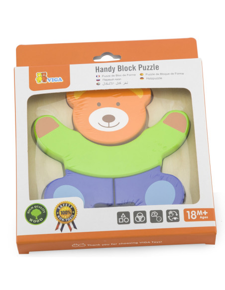 VIGA Pierwsze drewniane Puzzle maluszka Biedronka