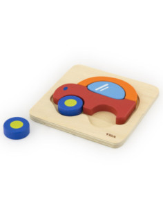 VIGA Pierwsze drewniane Puzzle maluszka Samochód 2