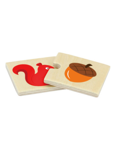 VIGA Drewniane Puzzle Nakarm Zwierzątko Co jedzą Zwierzęta Układanka