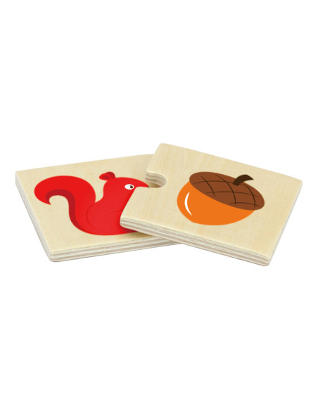 VIGA Drewniane Puzzle Nakarm Zwierzątko Co jedzą Zwierzęta Układanka