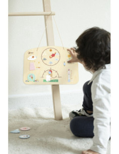 CLASSIC WORLD Tablica Edukacyjna Barometr Nauka dla Dzieci Pogoda Wiatr Temperatura 9 el. 2