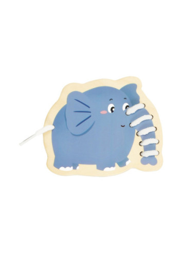 CLASSIC WORLD Drewniana Sznurowanka Przeplatanka Nawlekanka Przewlekanka Zwierzątka 10 el.