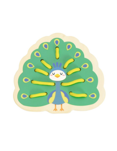 CLASSIC WORLD Drewniana Sznurowanka Przeplatanka Nawlekanka Przewlekanka Zwierzątka 10 el.