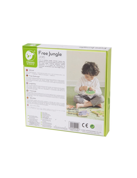 CLASSIC WORLD Drewniana Sznurowanka Przeplatanka Nawlekanka Przewlekanka Zwierzątka 10 el.