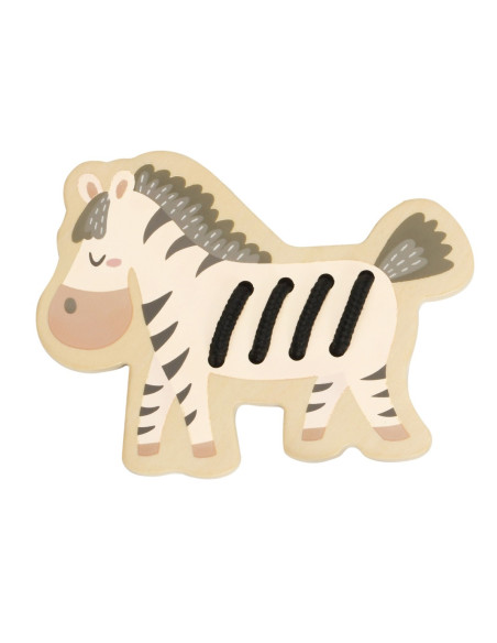 CLASSIC WORLD Drewniana Sznurowanka Przeplatanka Nawlekanka Zwierzątka Afryka 10 el.