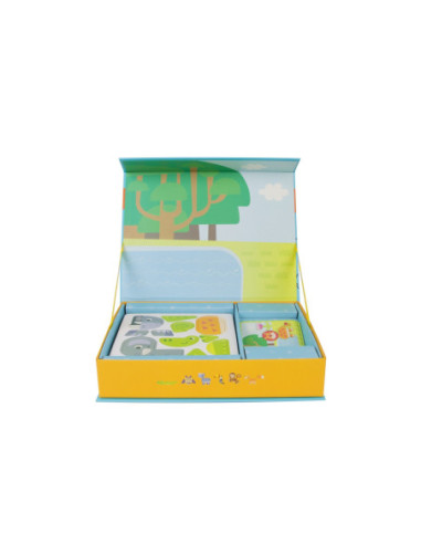 CLASSIC WORLD Układanka Magnetyczna Zwierzęta Tablica Klocki Puzzle Pamięć 60 el.