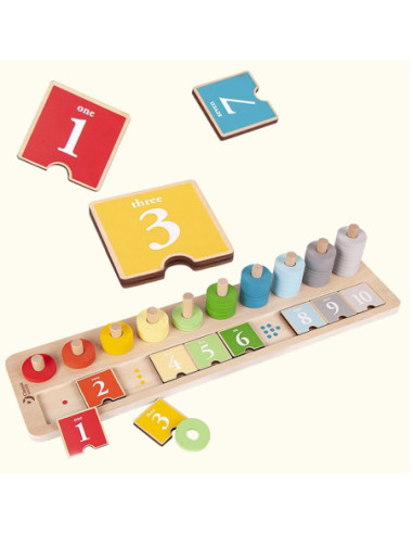 CLASSIC WORLD Układanka Klocki Nauka Liczenia i Kolorów dla Dzieci 66 el.