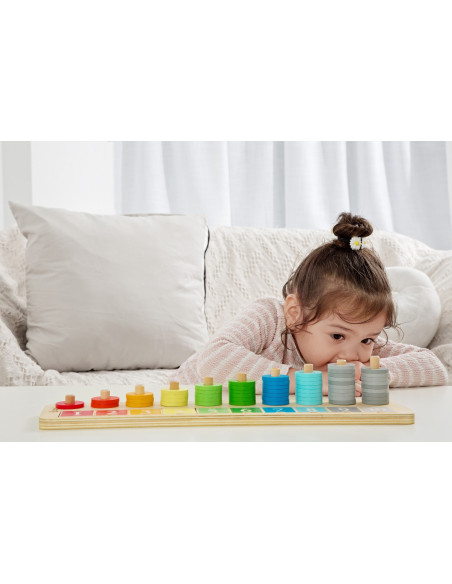 CLASSIC WORLD Układanka Klocki Nauka Liczenia i Kolorów dla Dzieci 66 el.