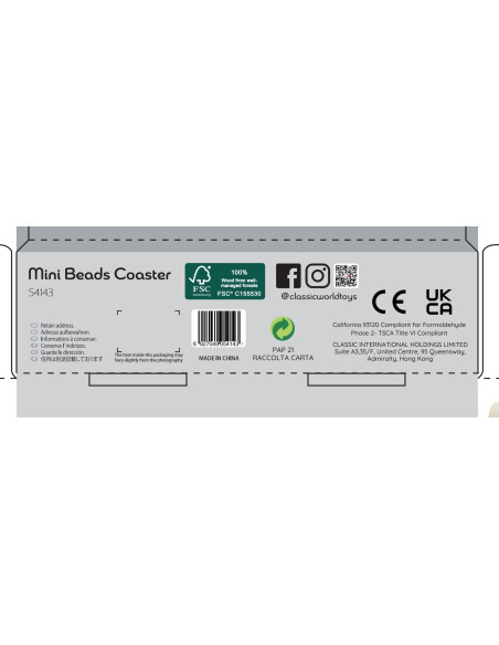 CLASSIC WORLD Pętla Motoryczna Logiczna Przeplatanka Edukacyjna Labirynt dla Dzieci 1 szt.