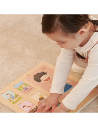 CLASSIC WORLD Tablica Edukacyjna Ciało Ludzkie Układanka Klocki Puzzle dla Dzieci Dopasuj 19 el.