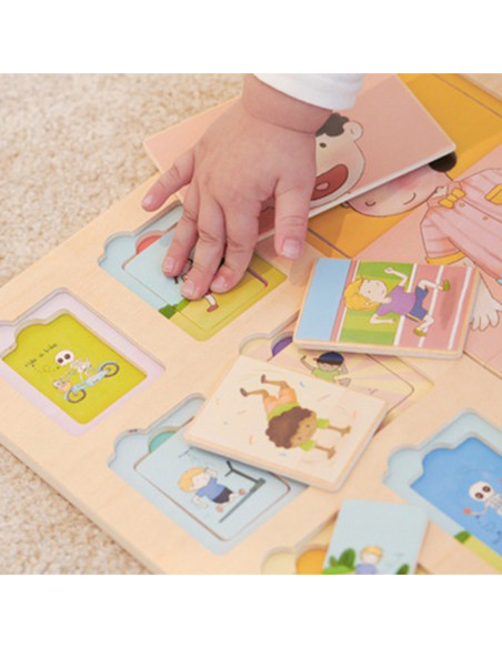 CLASSIC WORLD Tablica Edukacyjna Ciało Ludzkie Układanka Klocki Puzzle dla Dzieci Dopasuj 19 el.