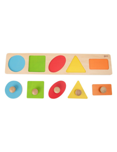 CLASSIC WORLD Układanka dla Dzieci Nauka Kształtów Figur Kolorów 7 el.