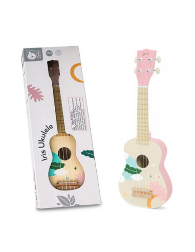 CLASSIC WORLD Drewniane Ukulele Gitara dla Dzieci Różowa