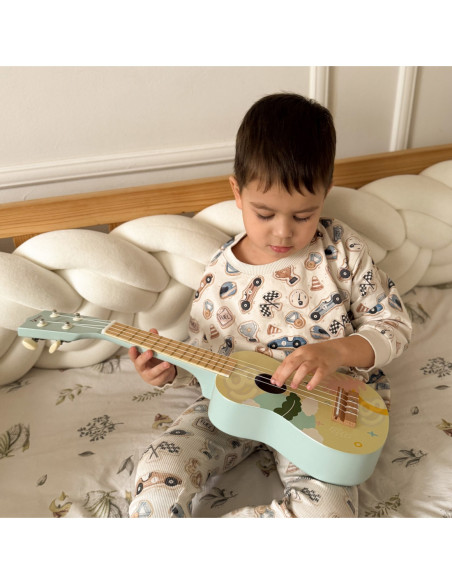 CLASSIC WORLD Drewniane Ukulele Gitara dla Dzieci Niebieskie