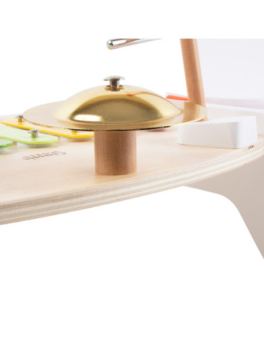 CLASSIC WORLD Zestaw Instrumenty Muzyczne dla Dzieci Ksylofon Tarka Cymbałki Bębenki Talerz Pałeczki Trójkąt Dzwonek 9 el.